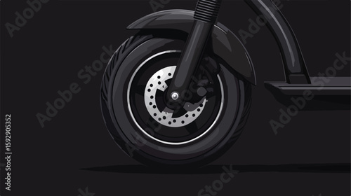 Gyro Scooter Close-Up Illustration