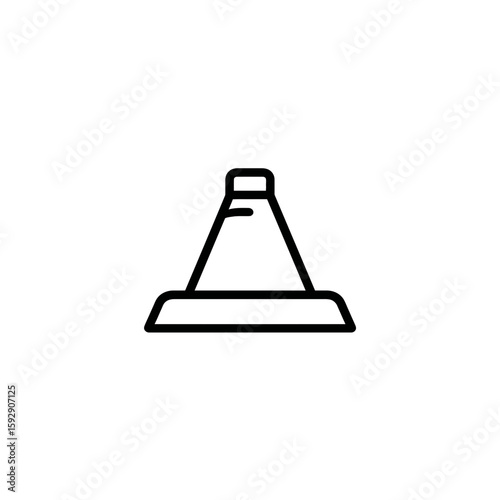 Geometric cone outlines ascend on white backdrop forming shape design aesthetic