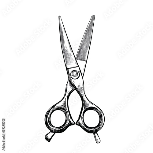 Hand-Drawn Scissors Sketch Symbol