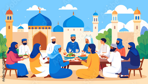 Ramadan Iftar Gathering: Community Feast Under the Crescent Moon