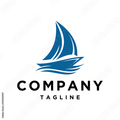 Sailing Boat logo design template