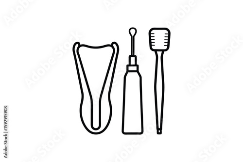 Gua Sha Tools Set for Facial Massage and Skincare Routine Silhouette