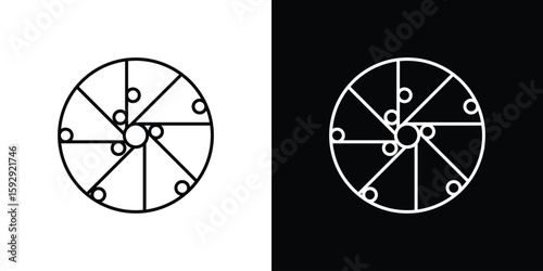 Schilderij op canvas Perpetual motion icon. pictogram. flat vector sign. Vector Eps 10