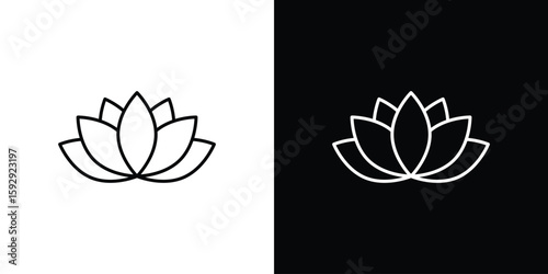 Lotus flower icon. pictogram. flat vector sign. Vector Eps 10