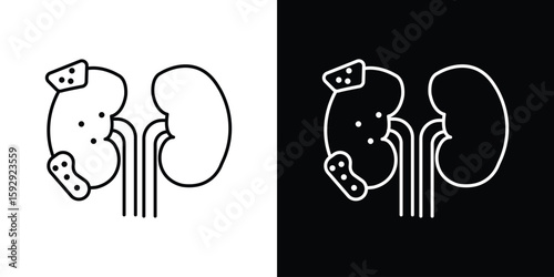 Tableau sur toile Kidney disease icon. pictogram. flat vector sign. Vector Eps 10