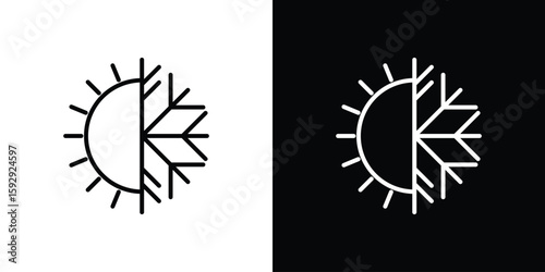 Εκτύπωση καμβά Hot and cold icon. pictogram. flat vector sign. Vector Eps 10