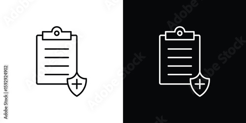 Quadro su tela Health insurance icon. pictogram. flat vector sign. Vector Eps 10