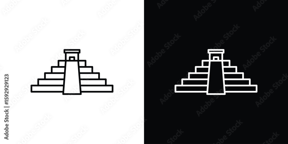 Foto Chichen Itza icon. pictogram. flat vector sign. Vector Eps 10