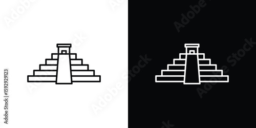 Fotografía Chichen Itza icon. pictogram. flat vector sign. Vector Eps 10