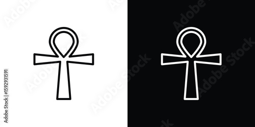Tablou pe pânză Ankh icon. pictogram. flat vector sign. Vector Eps 10