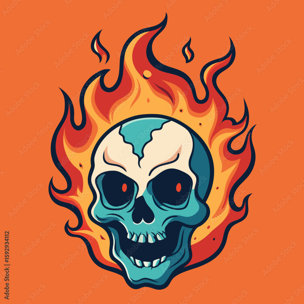 Skull Fire Halloween T-Shirt Design Featuring Flaming Skull with Intense Flames for Spooky Horror Apparel, Dark Festive Fashion, and Scary Seasonal Clothing
Skull Fire Halloween T-Shirt Design Featuring Flaming Skull with Intense Flames for Spooky Horror Apparel, Dark Festive Fashion, and Scary Seasonal Clothing
