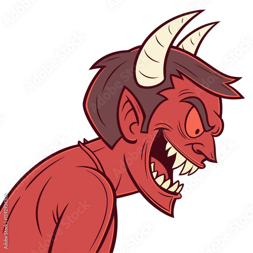 Devil, Demon, Monster, Scary, Evil, Horror, Hell, Halloween, Fiend, Satan, Horns, Red, Face, Head, Angry, Mad, Furious, Grinning, Teeth, Fangs, Vicious, Menacing, Threatening, Sinister, Spooky, Creepy