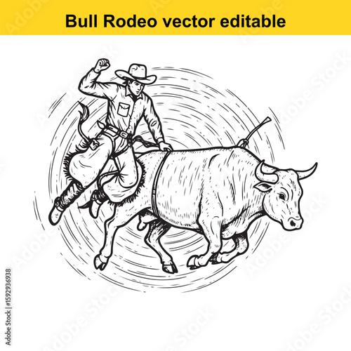 Cowboy fights to stay on a bucking bull