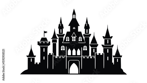 Silhouette of a Majestic Castle