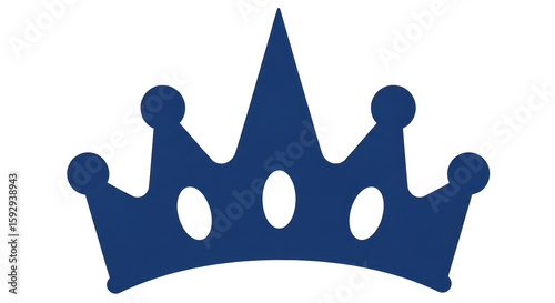 Fotografie Isolated Blue Crown on White Background