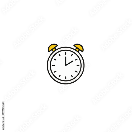 Alarm clock with yellow bells.
