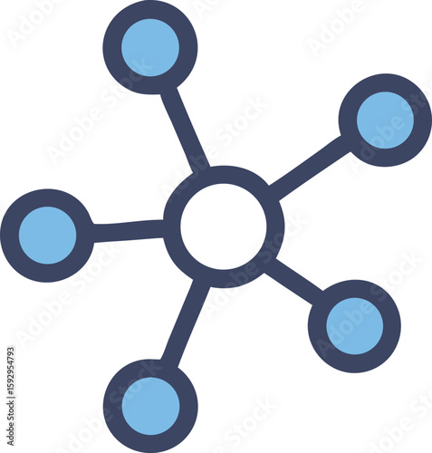 Modern Network Icon Connections Data Flow And System Interoperability Symbol