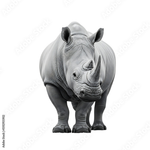 Powerful Rhino Majestic Creature of the African Savanna
