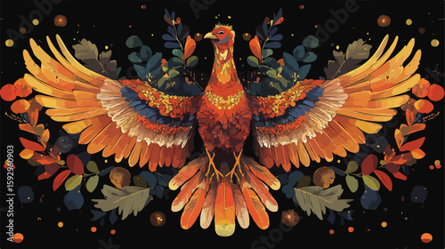 Thanksgiving Celebration Card with Turkey