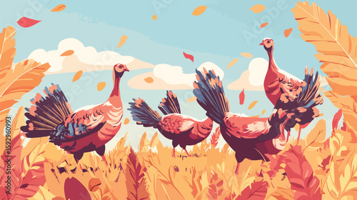 Festive Thanksgiving Turkey Celebration Image