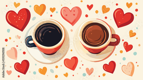 Valentine's Day coffee cup love card