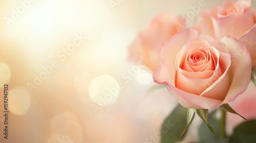 Close-up of delicate pastel roses