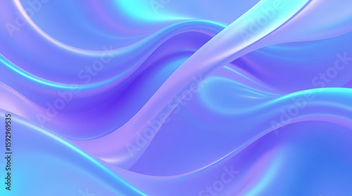 Wallpaper Mural Blue 3D scene with abstract background consisting of intertwined, smooth lines and ribbons, abstract blue and light blue background Torontodigital.ca