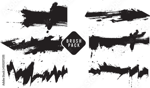 Vector Brush Pack – Hand-Drawn, Ink & Texture Strokes