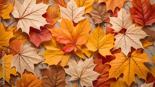 Wallpaper Mural Autumn leaves background texture fall foliage season colorful maple leaf nature pattern Torontodigital.ca