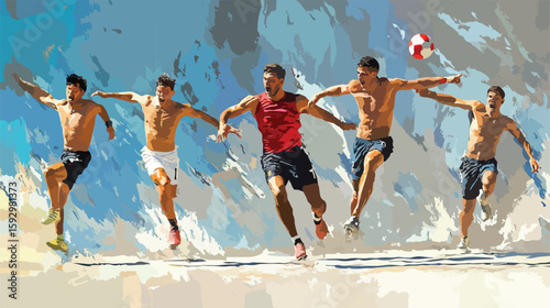 Active Sports Training by Group of Athletes