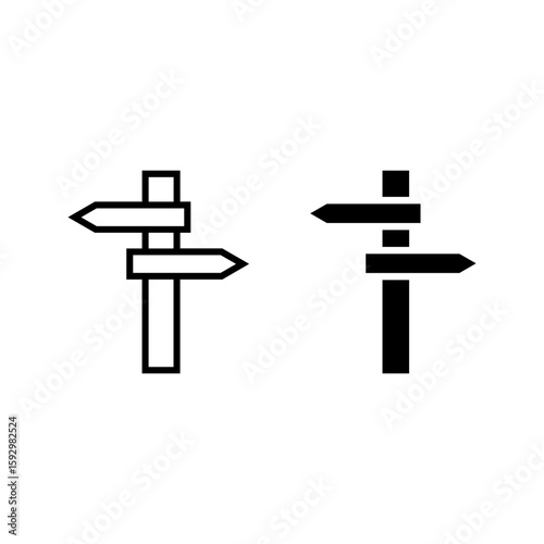 Wayfinding sign icons, Navigate effortlessly with our directional sign icons. Ideal for guidance themed designs.