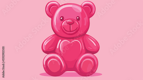 Colorful Gum Candy Bear Vector Illustration