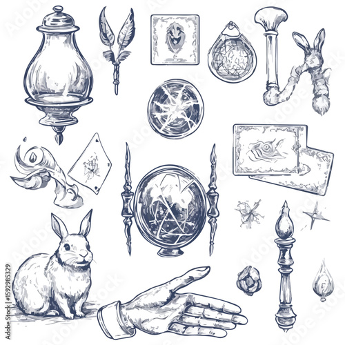 Magician Attributes Sketch Set