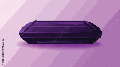 Purple Coffin Vector Illustration for Halloween