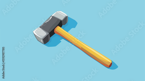 Construction Hammer Tool Icon Vector Illustration