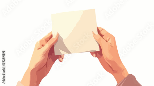 Voting Ballot Held by Hands Vector