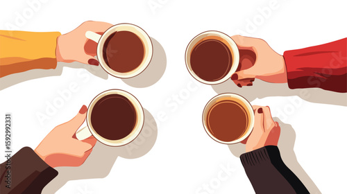 Coffee break flat vector illustration design