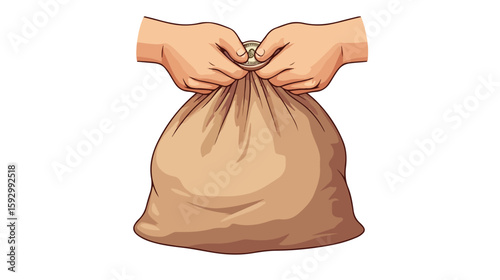 Money bag icon for financial concepts
