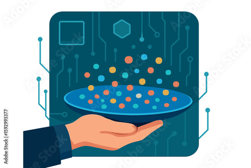 The  is examining a smart city that is connected to the planet via the global mobile internet on a phone, with AI controlling the city's infrastructure, data traffic, and ensuring safety