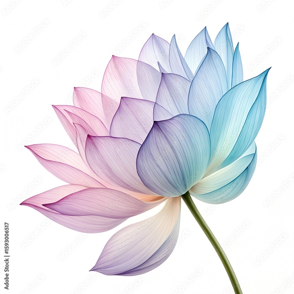 Fototapeta premium Elegant Dahlia Bloom with Pastel Petals