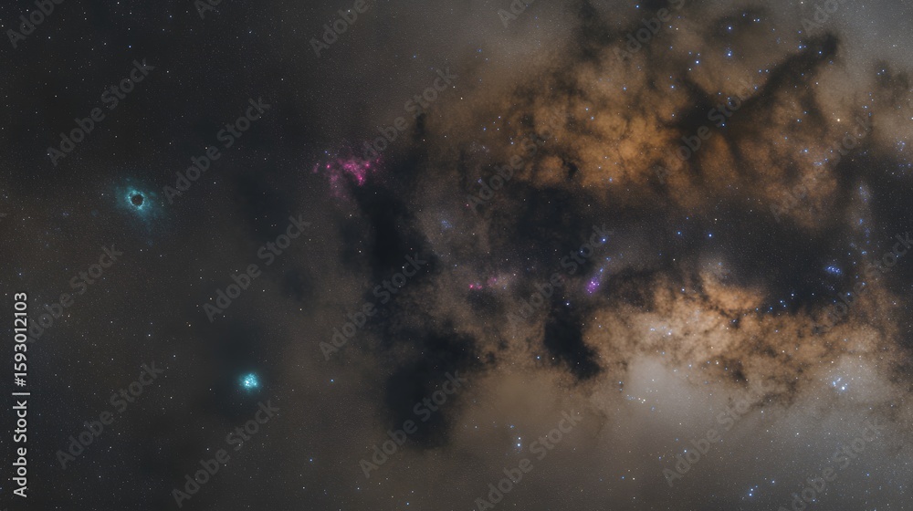 Fototapeta premium Cosmic Nebula Cloudscape Astrophotography Deep Space