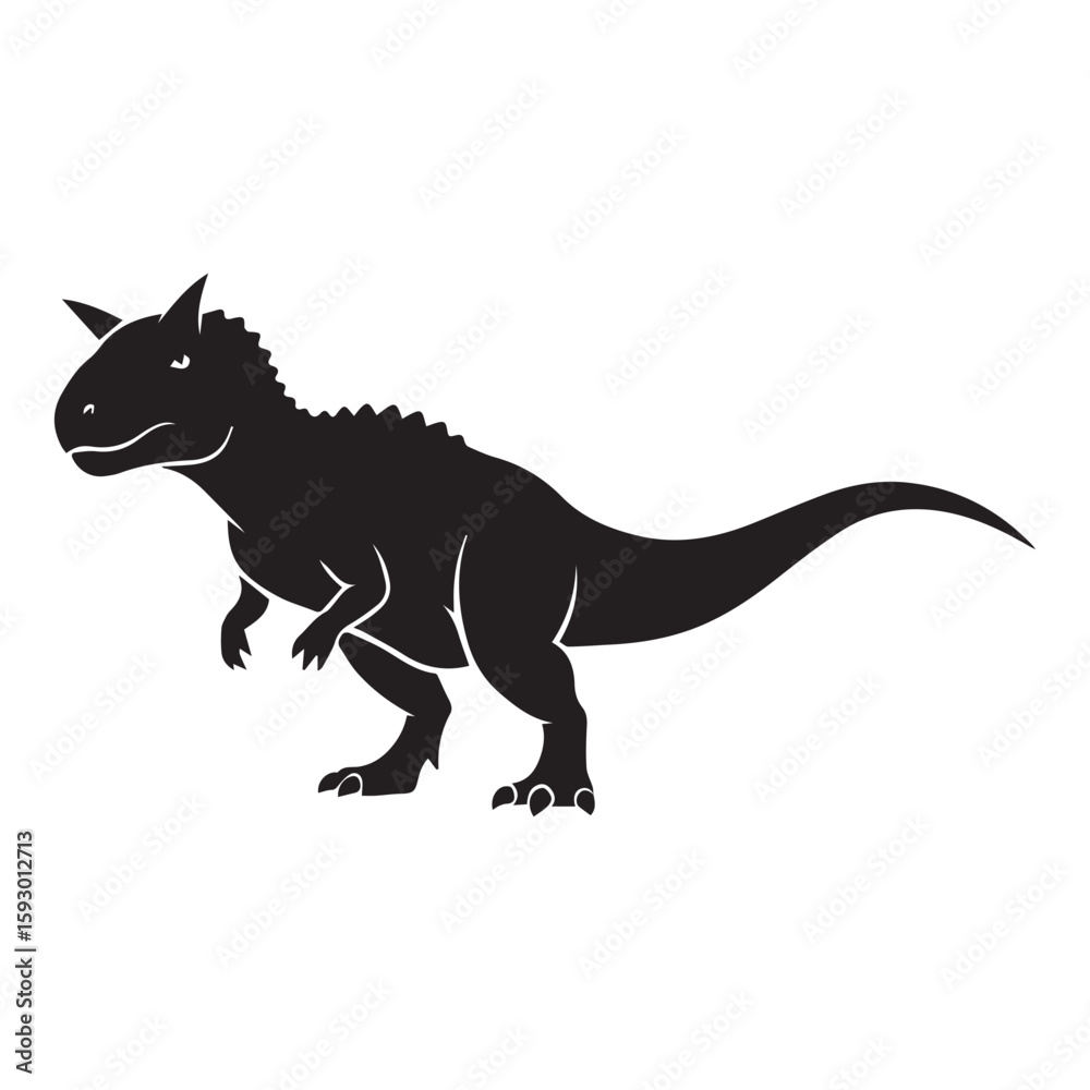 Fototapeta premium Carnotaurus Silhouette Vector Dinosaur