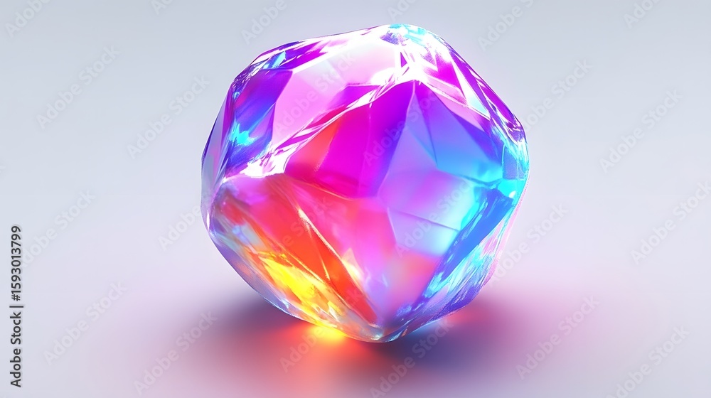 Vibrant Iridescent Gemstone Crystal, Holographic Rainbow Gem Vibrant Iridescent Gemstone Crystal, Holographic Rainbow Gem