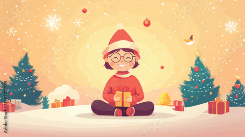 Christmas Manger Character Vector Illustration