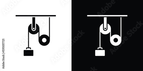 Photos Pulley icon collection. Vector icon design template