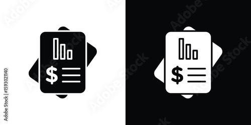 Income statement icon collection. Vector icon design template
