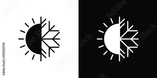 Hot and cold icon collection. Vector icon design template