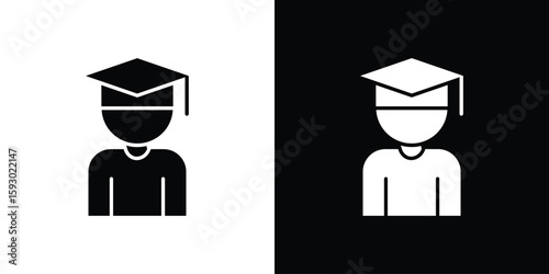 Graduated icon collection. Vector icon design template