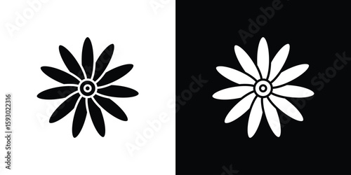 Gerbera icon collection. Vector icon design template