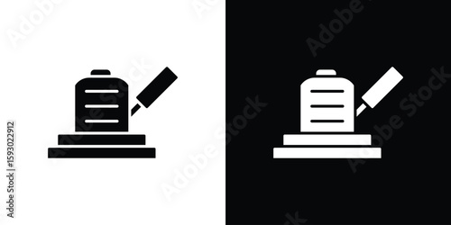 Floor sanding machine icon collection. Vector icon design template